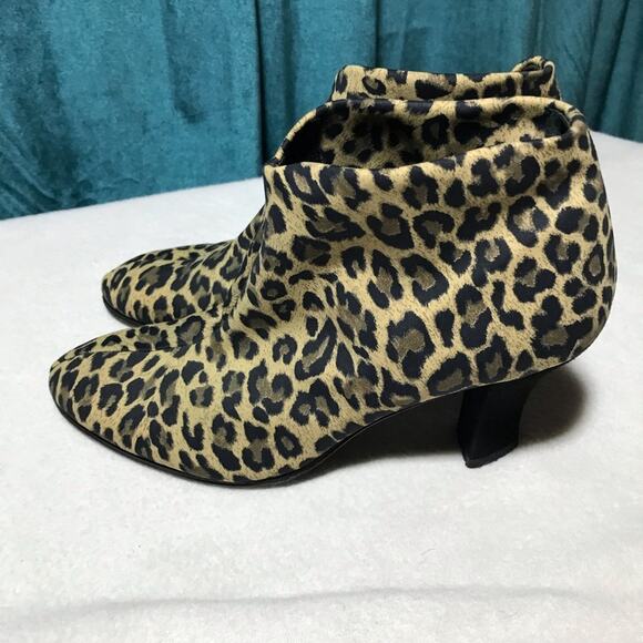 Thierry Rabotin Ella leopard fabric booties with suede heels 36 made in Italy - Picture 5 of 14